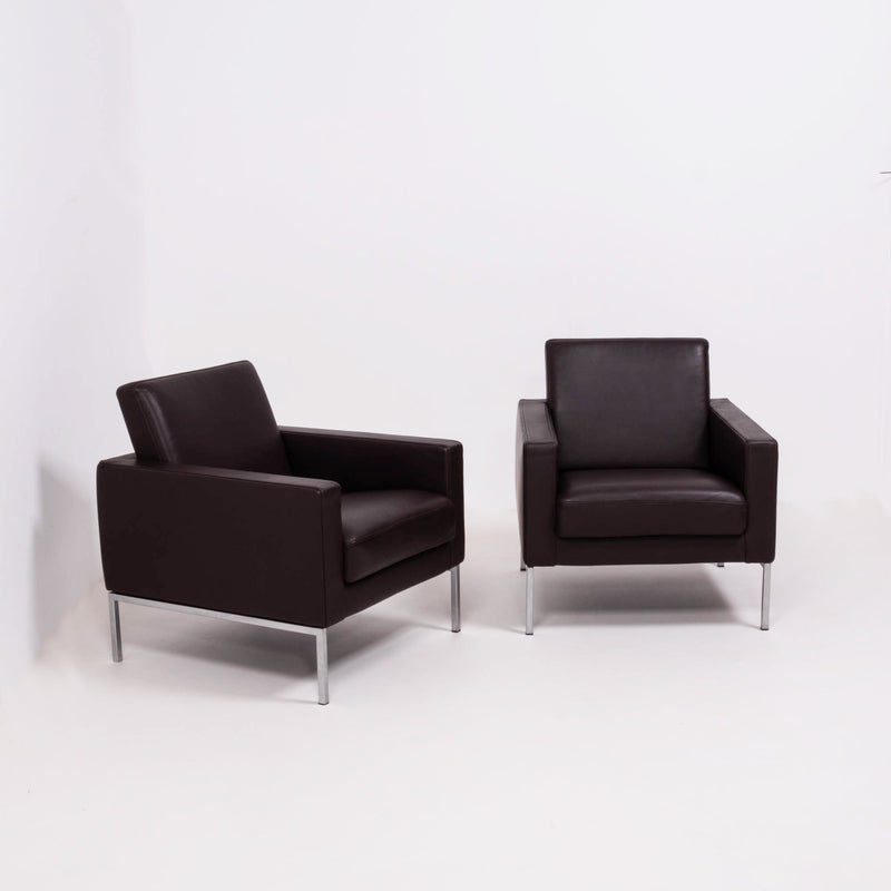 Walter Knoll Brown Leather Armchairs, Set of 2 - REHAUS - Walter Knoll