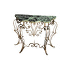 Wrought Steel Variegated Marble Top Console Table, Manner of Gilbert Poillerat @ REHAUS