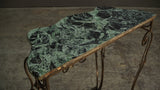 Wrought Steel Variegated Marble Top Console Table, Manner of Gilbert Poillerat @ REHAUS