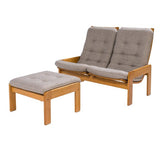 Yngve Ekström for Swedese Grey Fabric 2 - Seat Sofa and Footstool, 1960s - REHAUS - Yngve Ekström