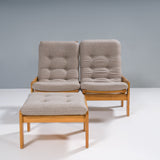 Yngve Ekström for Swedese Grey Fabric 2 - Seat Sofa and Footstool, 1960s - REHAUS - Yngve Ekström