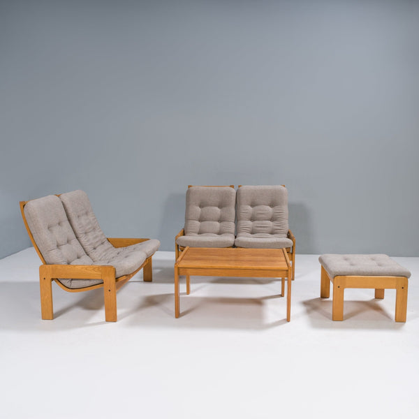 Yngve Ekström for Swedese Set of Two Sofas, Footstool and Coffee Table Set, 1960s - REHAUS - Yngve Ekström