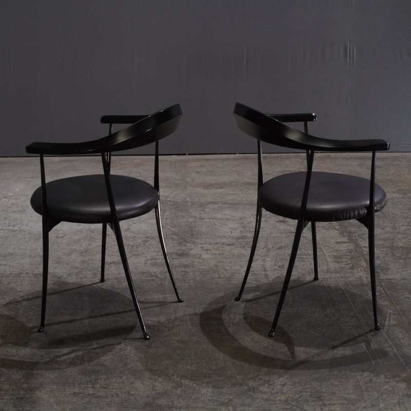 Zanotta Carmen Black Dining Chairs by Enzo Mari, Set of Two - REHAUS - Zanotta