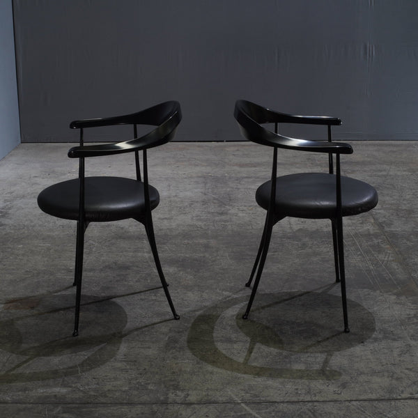 Zanotta Carmen Black Dining Chairs by Enzo Mari, Set of Two - REHAUS - Zanotta