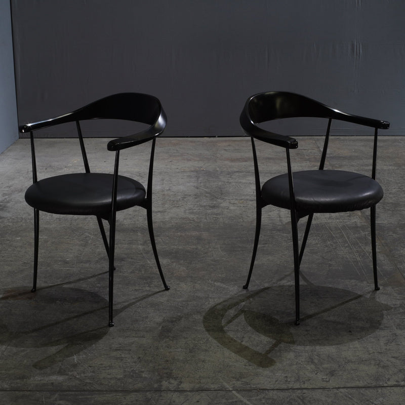 Zanotta Carmen Black Dining Chairs by Enzo Mari, Set of Two - REHAUS - Zanotta