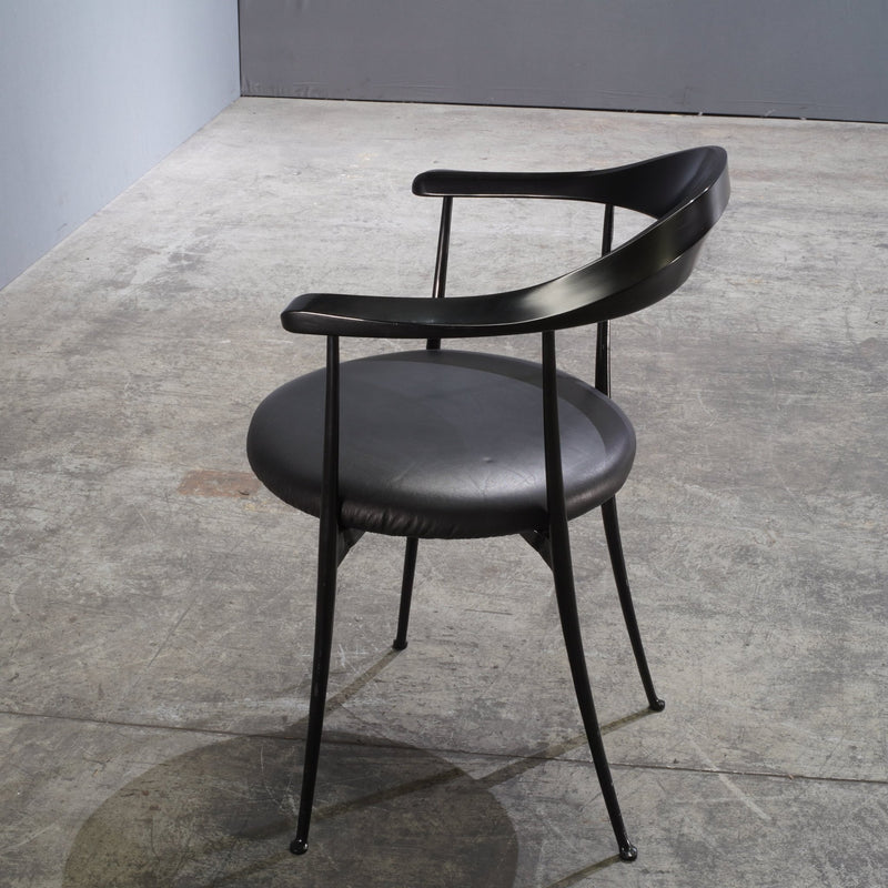 Zanotta Carmen Black Dining Chairs by Enzo Mari, Set of Two - REHAUS - Zanotta