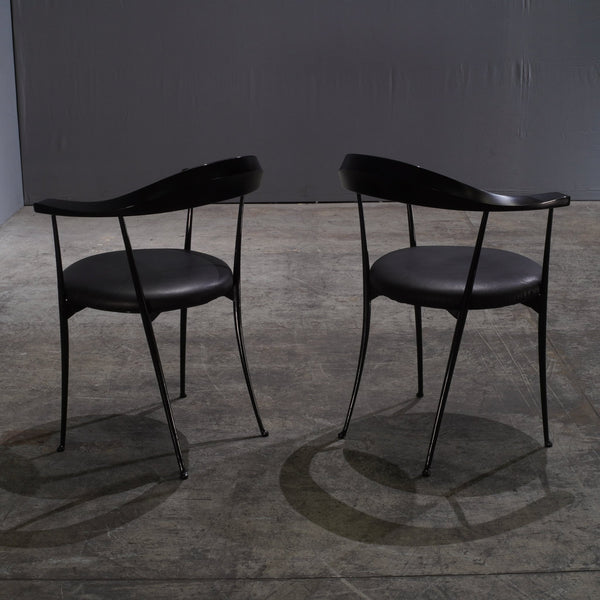 Zanotta Carmen Black Dining Chairs by Enzo Mari, Set of Two - REHAUS - Zanotta