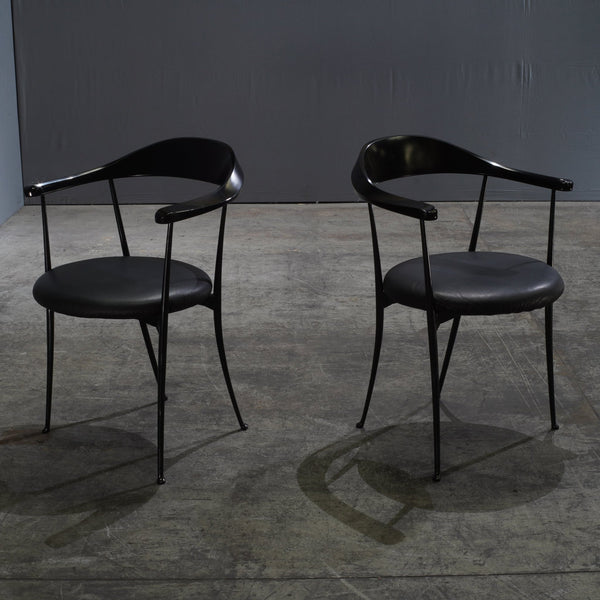 Zanotta Carmen Black Dining Chairs by Enzo Mari, Set of Two - REHAUS - Zanotta