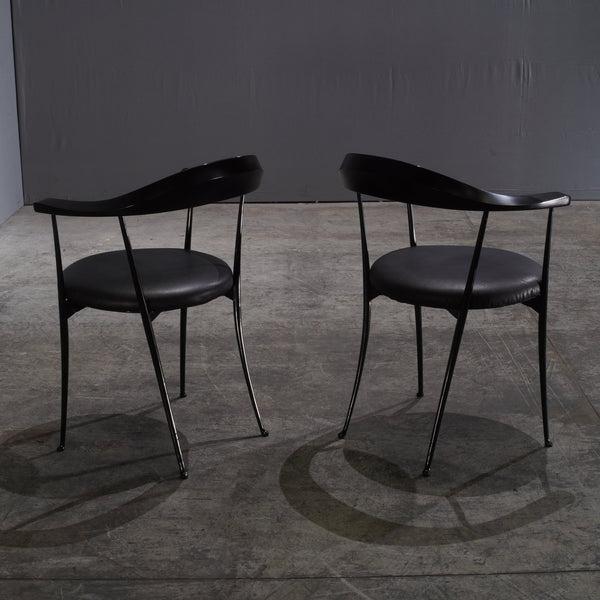 Zanotta Carmen Black Dining Chairs by Enzo Mari, Set of Two - REHAUS - Zanotta