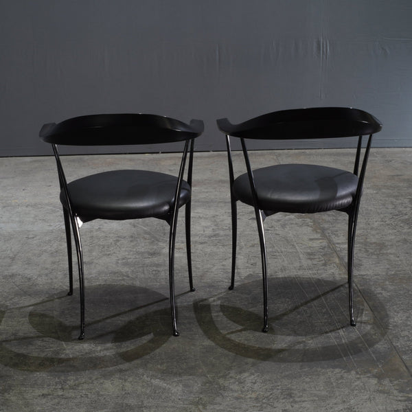 Zanotta Carmen Black Dining Chairs by Enzo Mari, Set of Two - REHAUS - Zanotta