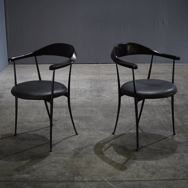 Zanotta Carmen Black Dining Chairs by Enzo Mari, Set of Two - REHAUS - Zanotta