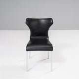 B&B Italia by Naoto Fukasawa Papilio Black Leather Dining Chairs