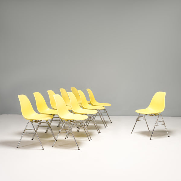 Charles & Ray Eames for Vitra Yellow DSS-N Dining Chairs, Set of 10