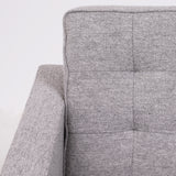 Florence Knoll Grey Tuxedo Armchair