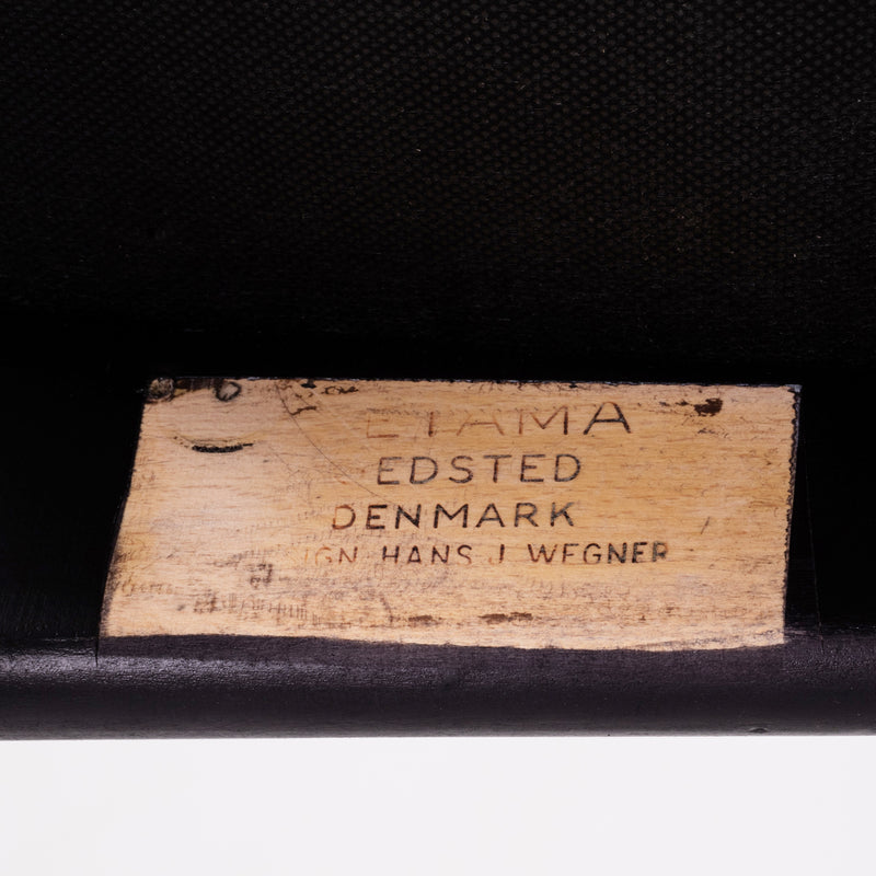 Hans J. Wegner Mid Century Black and White Armchair for GETAMA