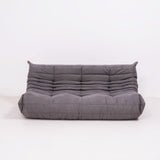 Ligne Roset by Michel Ducaroy Togo Grey Modular Sofa and Footstool, Set of 4