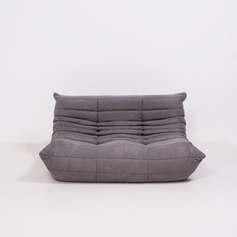 Ligne Roset by Michel Ducaroy Togo Grey Modular Sofa and Footstool, Set of 4