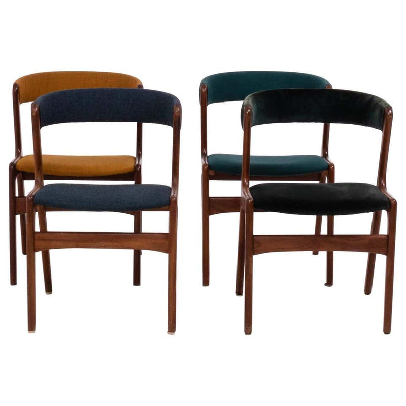 Midcentury T21 Fire Chairs by Korup, Set of 4