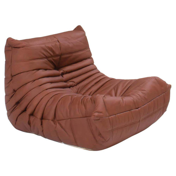 Ligne Roset by Michel Ducaroy Togo Brown Leather Armchair