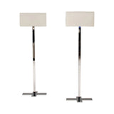 Maxalto by Antonio Citterio Leukon White and Chrome Floor Lamps, Set of 2