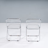 Vintage Italian Giancarlo Piretti for Castelli Plia Plastic Folding Dining Chairs, Set of 2