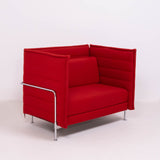 Vitra by Ronan & Erwan Bouroullec, Alcove Red Loveseat Sofa, Set of 2