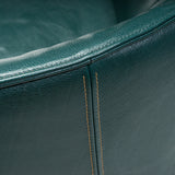 Jean-Marie Massaud for Poltrona Frau Dark Green Archibald Leather Armchairs