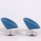 Artifort by Patrick Norguet Apollo Blue Armchairs, Set of 2
