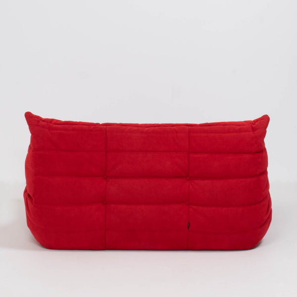 Ligne Roset by Michel Ducaroy Togo Red Suede Modular Two Seater Sofa