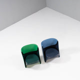 Cappellini by Ron Arad ‘Nino Rota’ Blue & Green Chairs, Set of 2