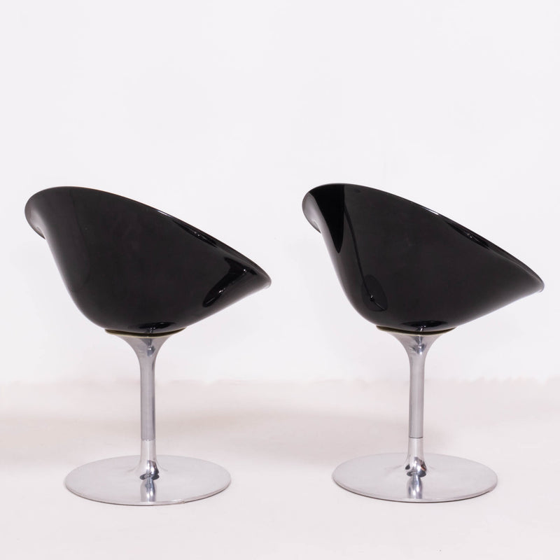 Kartell by Philippe Starck Modern Ero/S Black Chairs, Set of 2