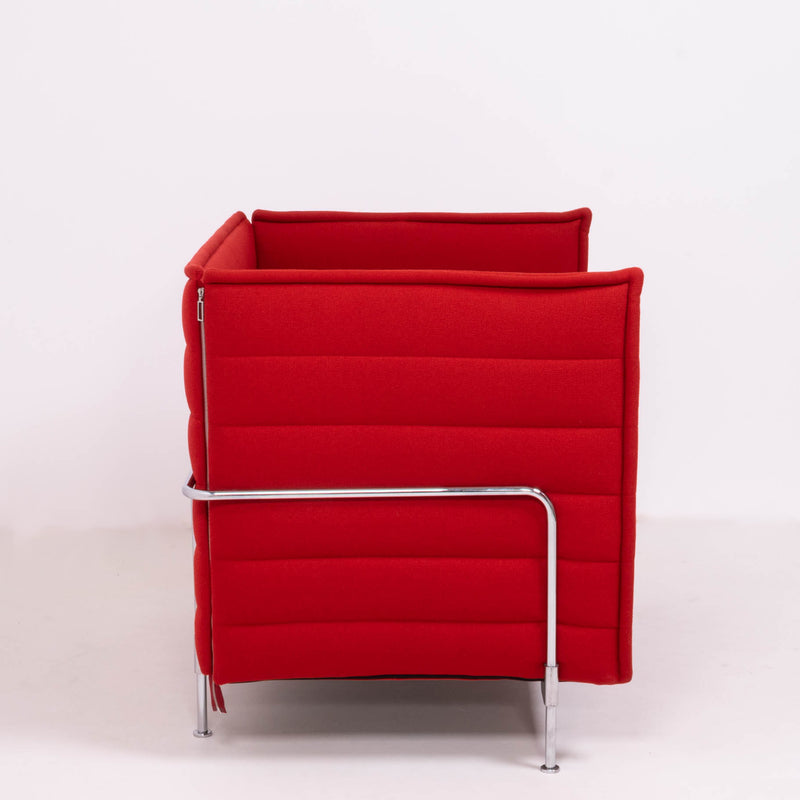 Vitra by Ronan & Erwan Bouroullec, Alcove Red Loveseat Sofa, Set of 2