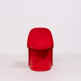 Mid Century Modern Red Panton Chairs by Verner Panton for Vitra - Set of 6