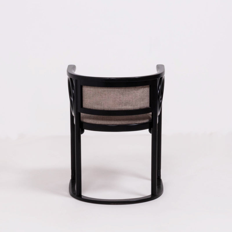 Art Deco Josef Hoffmann by Wittmann Black Bentwood Dining Chairs, Set of 6