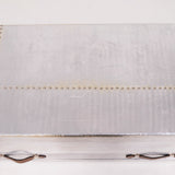 Industrial Silver Storage Trunk with Drawer