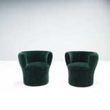 Driade by Laudani & Romanelli Green Velvet Lisa Chairs, Set of 2
