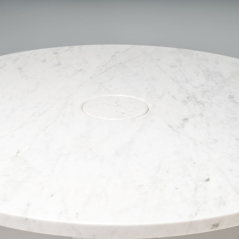 Angelo Mangiarotti for Skipper & Pollux Carrara Marble M1 T70 Round Dining Table, 1960s