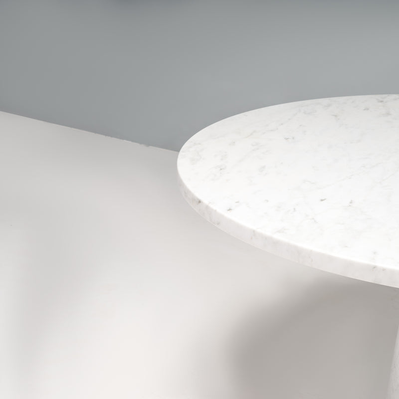Angelo Mangiarotti for Skipper & Pollux Carrara Marble M1 T70 Round Dining Table, 1960s