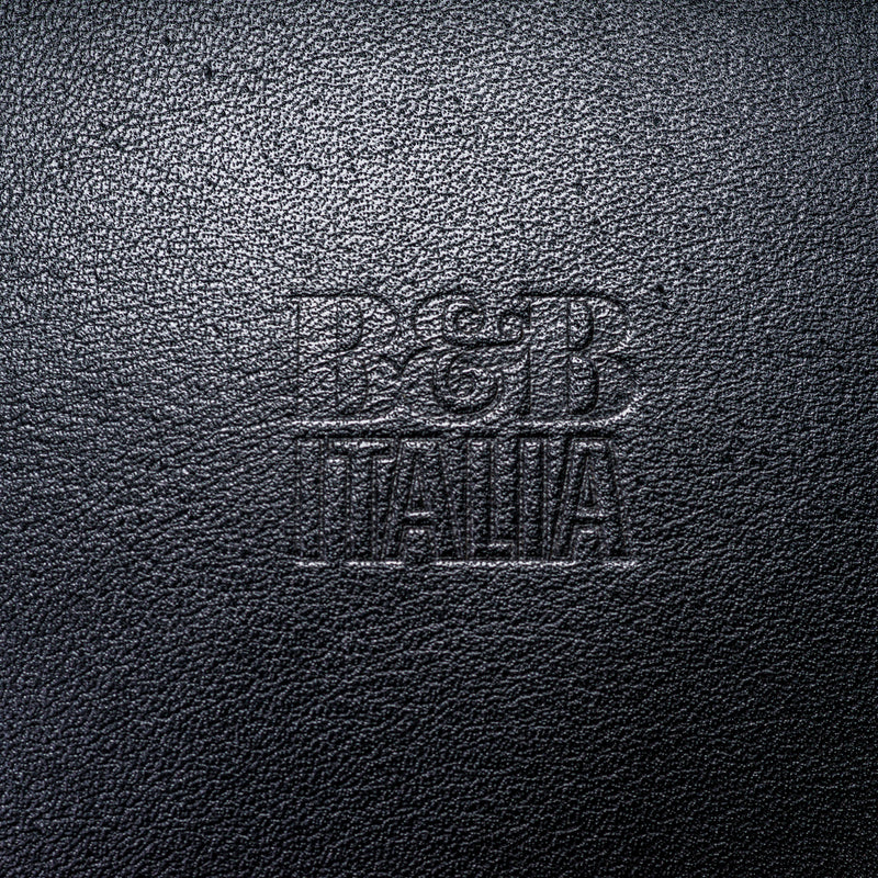 B&B Italia Black Leather Tulip Armchairs by Jeffrey Bernett, Set of 2