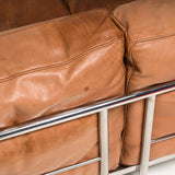 Cassina by Le Corbusier Tan Leather LC3 Grand Confort Three Seat Sofa