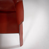 Cassina Leather Cab chair by Mario Bellini Cab 413 in Red