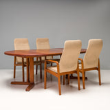 Dyrlund Double Extendable Round Teak Dining Table, 1960s