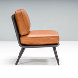 Fredericia by Space Copenhagen Tan Leather Spine Lounge Chair