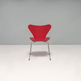 Fritz Hansen by Arne Jacobsen Red Series 7 Dining Chairs, Set of 4
