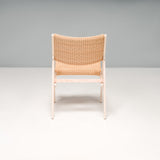 Gio Ponti for Molteni&C D.270.1 Ash and Wicker Folding Armchairs, Set of 2