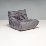 Ligne Roset by Michel Ducaroy Togo Grey Armchair and Footstool