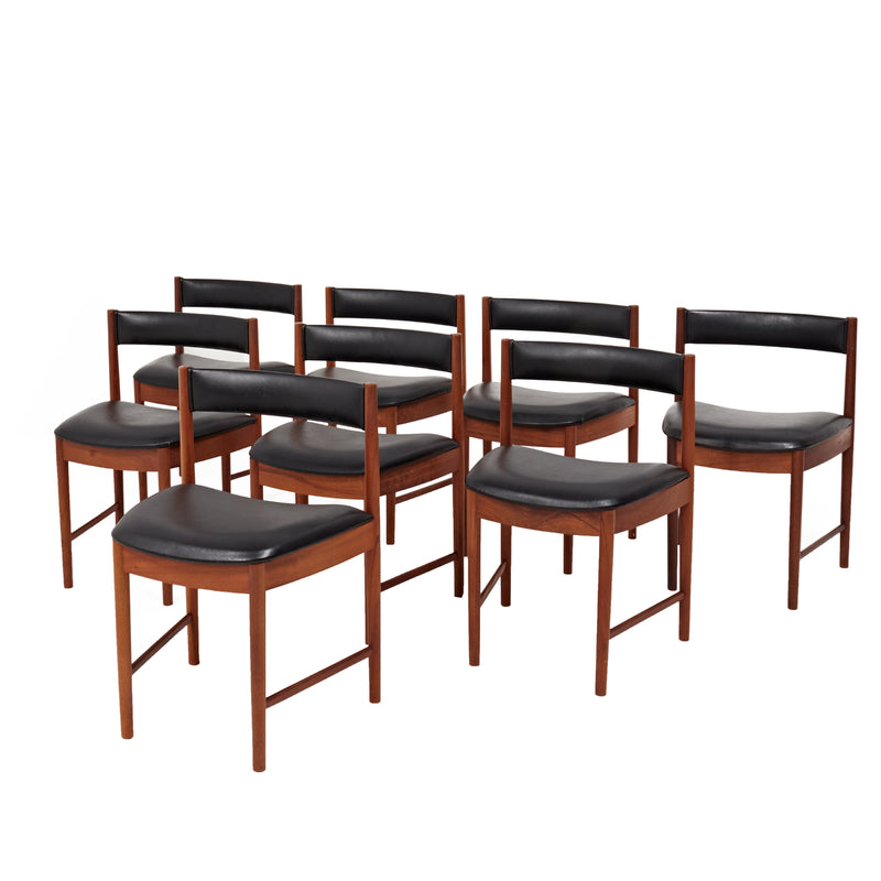 McIntosh Midcentury 4103 Teak Dining Chairs, Set of 8