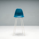 Charles & Ray Eames for Herman Miller Blue Moulded Plastic Stools, Set of 6