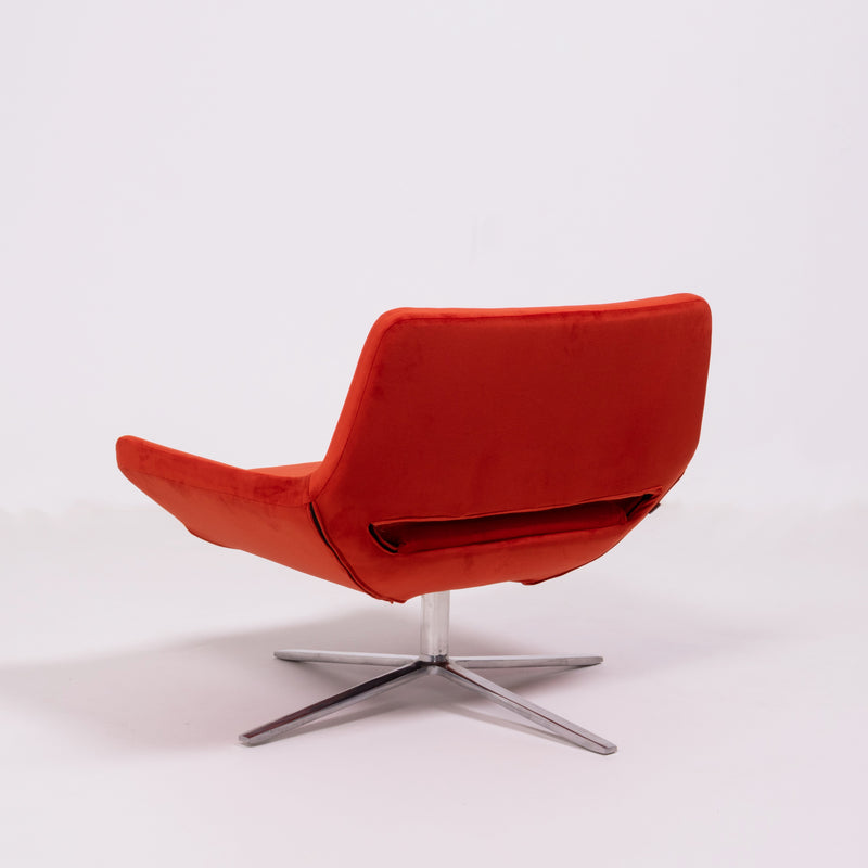 Metropolitan Orange Velvet Accent Chair by Jeffrey Bernett for B&B Italia