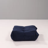 Ligne Roset by Michel Ducaroy Togo Dark Blue Modular Sofa and Footstool, Set of 5